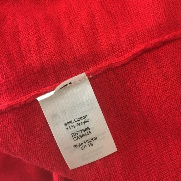 J. Crew Tie Off-Shoulder Red Sweater Medium - Picture 6 of 6